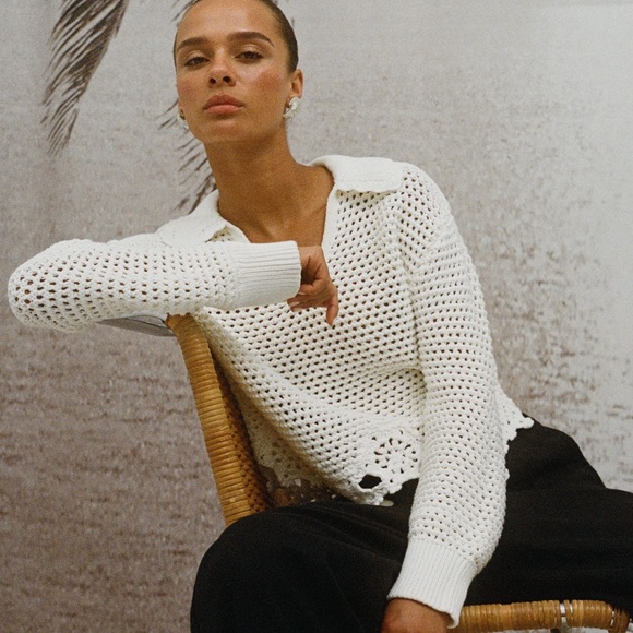 Rails Sweaters - NEW Rails Louise Cotton Sweater in Ivory Coast
